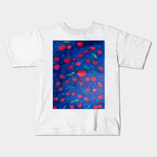 Cherry pattern Watercolor Illustration Kids T-Shirt